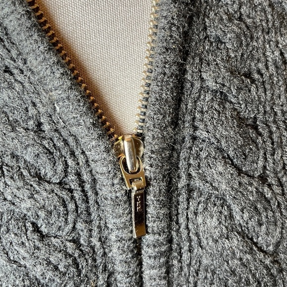 Gray Knitted Sweater Zipper Up by Karen Scott - Picture 5 of 12